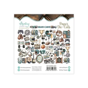 Alternative view of Mintay Papers, Paper Die-Cuts - Man Cave, 60 pcs