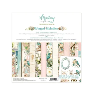 Mintay Papers, 8 x 8" Paper Pad - Winged Melodies