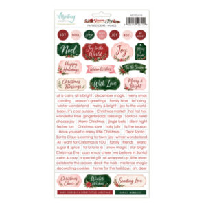 Mintay Papers, 6 x 12" Paper Stickers - Season of Joy - Words