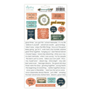 Mintay Papers, 6 x 12" Paper Stickers - Teen Spirit - Words