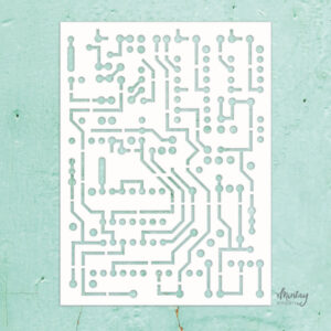 Mintay Papers, Mintay Kreativa - 6 x 8" Stencil - Circuit Board