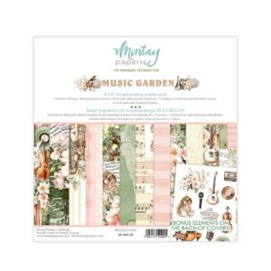 Mintay Papers, 8 x 8" Paper Pad - Music Garden