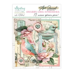 Mintay Papers Art Journal Ephemera Pack - Shabby Chic, 73 pcs