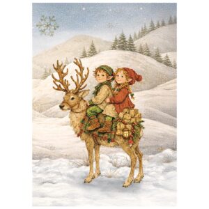 STAMPERİA, Silent Night, Rice paper, A6, 8 sheets, 10,5x14,8cm - Görsel 3