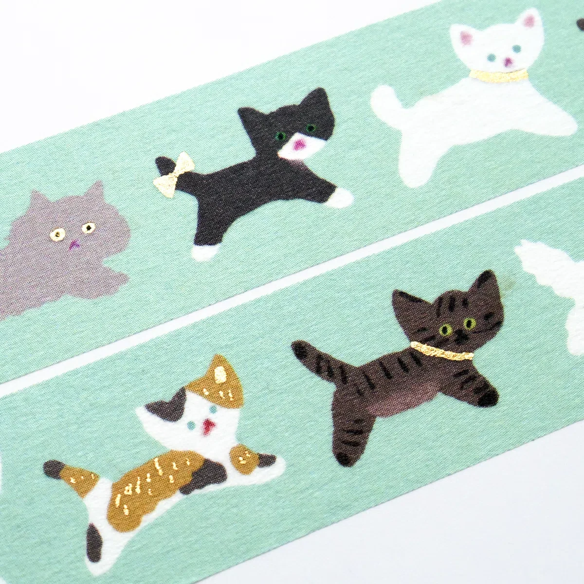 Cozyca Products, Washi Tape with Gold Details – CAT WALK by Reiko Tada - Görsel 4