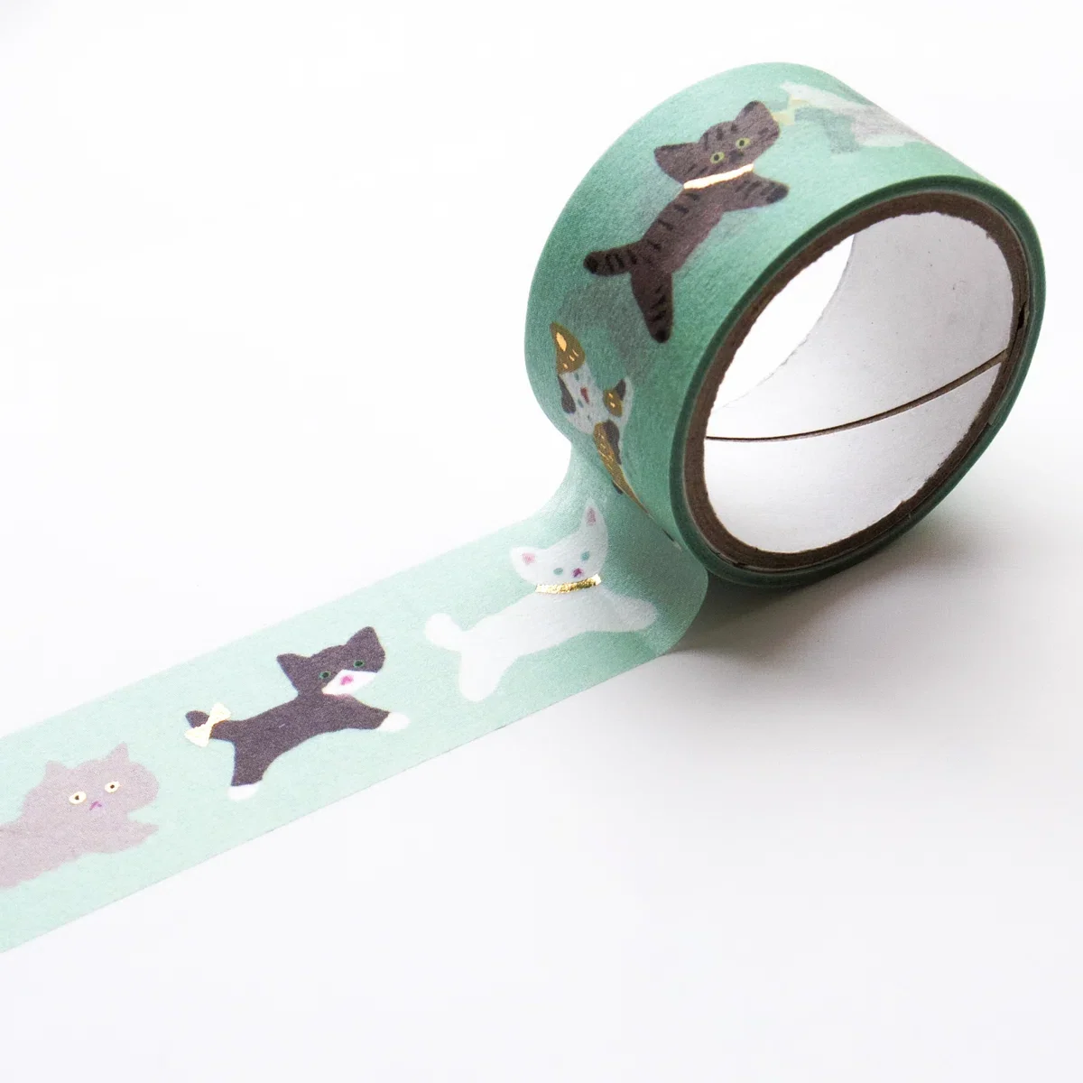 Cozyca Products, Washi Tape with Gold Details – CAT WALK by Reiko Tada - Görsel 2