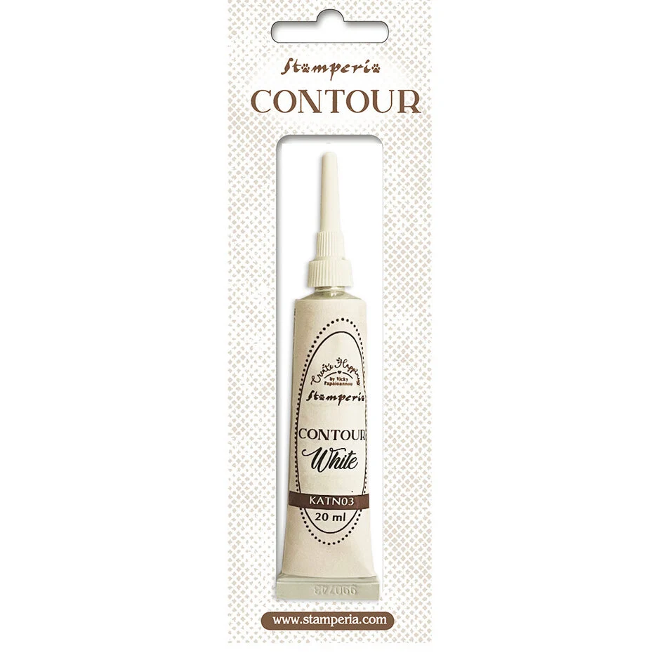 Stamperia, Create Happiness Contour Liner, White, 20 ml